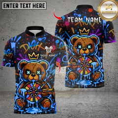 Maxcorners Darts Teddy Love Bear Dartboard Multicolor Customized Name, Team Name 3D Shirts