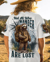 Maxcorners Not All Who Wander Are Lost Sloth All Over Print LM2101