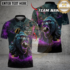 Maxcorners Billiard Fierce Gorilla 8-Ball Multicolor Customized Name, Team Name 3D Shirt