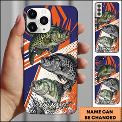 Maxcorner Crappie Fishing Dynamic Splash Comic Style Personalized Name 3D Phone Case