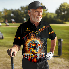 Maxcorners It Takes A Lot Of Balls To Golf Like I Do Custom Men's Golf Polo Shirt, Skull Golf Shirt, Funny Golf Shirt