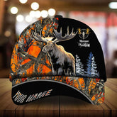 Maxcorners Premium Loralle Moose Hunting Camo Pattern 3D Multicolor Personalized Cap
