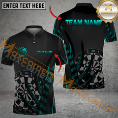 Maxcorners Darts Dragon Spike Bone Mutilcolor Options Personalized Name, Team Name 3D Polo Shirt