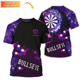Maxcorners Custom Name Dart Jersey, Purple Dart Shirt for Players, Personalized Darts Outfit for Dart Lovers LM0509