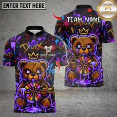 Maxcorners Darts Teddy Love Bear Dartboard Multicolor Customized Name, Team Name 3D Shirts