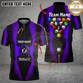 Maxcorners Billiards Hex Gradient Multicolor Customized Name, Team Name 3D Shirt