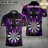 Maxcorners Darts Gothic Skull Butterfly Dartboard Multicolor Customized Name, Team Name 3D Shirts