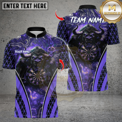 Maxcorners Darts Fire Bull Darts Design Multicolor Customized Name, Team Name 3D Shirts