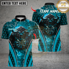 Maxcorners Darts Fire Bull Darts Design Multicolor Customized Name, Team Name 3D Shirts