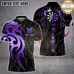 Maxcorners Darts Sport Dragon Tribal Crown Multicolor Customized Name, Team Name 3D Shirts