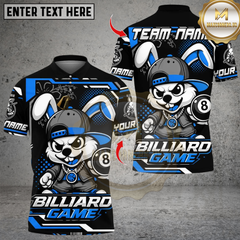 Maxcorners Billiards Streetwear Bunny 8 Ball Multicolor Customized Name, Team Name 3D Shirt