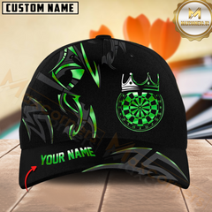 Maxcorners Darts Golden Crown King Multicolor Option Personalized Name 3D Cap