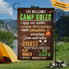 Maxcorners Camping Rules Garden Flag VT08
