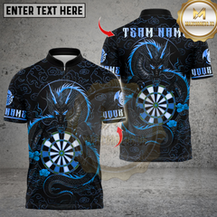 Maxcorners Darts Dragon Asian With Dartboard Multicolor Customized Name, Team Name 3D Shirts