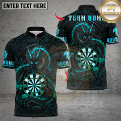 Maxcorners Darts Dragon Asian With Dartboard Multicolor Customized Name, Team Name 3D Shirts