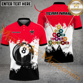 Maxcorners Otis's Art Billiard Jersey Multicolor Options Personalized Name, Team Name 3D Polo Shirt (4 Colors)