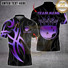Maxcorners Bowling Crown Golden Multicolor Customized Name, Team Name 3D Shirts