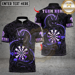 Maxcorners Darts Dragon Asian With Dartboard Multicolor Customized Name, Team Name 3D Shirts