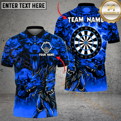 Maxcorners Darts Hell Cerberus Multicolor Options Personalized Name, Team Name 3D Shirt