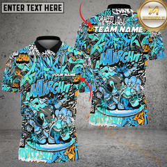 Maxcorners Bowling Screaming Funny Graffiti Multicolor Options Personalized Name, Team Name 3D Shirt