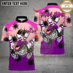 Maxcorners Bowling Cowboy Bowling With Bullet Holes Multicolor Customized Name, Team Name 3D Shirts