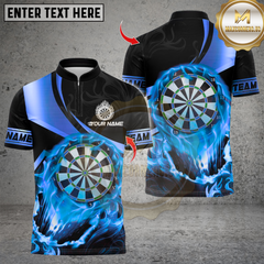 Maxcorners Darts Golden Master Flaming Dartboard Multicolor Customized Name, Team Name 3D Shirts