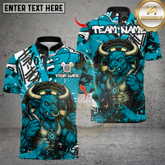 Maxcorners Darts Fire Bull Darts Design Multicolor Customized Name, Team Name 3D Shirts