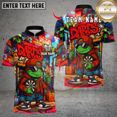Maxcorners Darts Turtle Graffiti Streetwear Multicolor Customized Name, Team Name 3D Shirts