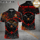 Maxcorners Darts Dragon Mutilcolor Options Personalized Name, Team Name 3D Polo Shirt