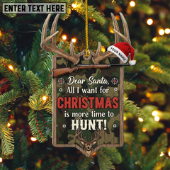 Maxcorners Custom Name Hunting Ornament, Christmas Gift for Animal Hunter