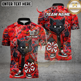 Maxcorners Darts Cartoon Wolf Graffiti Multicolor Customized Name, Team Name 3D Shirts