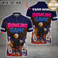 Maxcorners Bowling Eagle Funny Ball Multicolor Customized Name, Team Name 3D Shirts