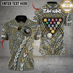 Maxcorners Billiards Maori Warrior Flame Personalized Name 3D Unisex Shirt
