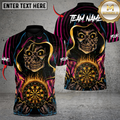 Maxcorners Grim Reaper Inferno Dart Personalized Name 3D Unisex Shirt
