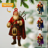 Maxcorners Scottish Santa Home Decor, Christmas Ornament, Personalized Ornament 2D Flat LM2111