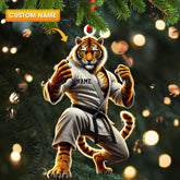 Maxcorners Tiger Karate Ornament, Personalized Ornament 2D Flat LM2211