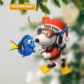 Maxcorners Christmas Diving Home Decor, Christmas Ornament, Personalized Ornament 2D Flat LM2111