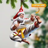 Maxcorners Custom Ornament, Judo Santa Ornament, Christmas Decor 2D Flat LM2211
