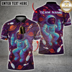 Maxcorners Bowling Space Ape Bigfoot Multicolor Customized Name, Team Name 3D Shirt 1