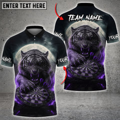 Maxcorners Tiger Darts Attack Multicolor Customized Name, Team Name 3D Shirts