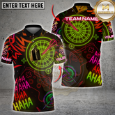 Maxcorners Neon Gamer Darts Neon Style Multicolor Customized Name, Team Name 3D Shirts