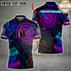 Maxcorners Neon Gamer Darts Neon Style Multicolor Customized Name, Team Name 3D Shirts