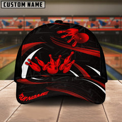 Maxcorners Bowling Bling Bling Shiny Multicolor Personalized Name 3D Cap