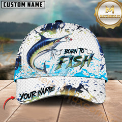 Maxcorners Sport Fishing Dynamic Marlin Jump Personalized Name 3D Cap