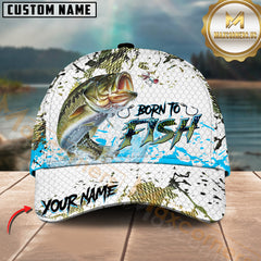 Maxcorners Sport Fishing Dynamic Bass Jump Personalized Name 3D Cap