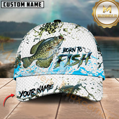 Maxcorners Sport Fishing Dynamic Crappie Jump Personalized Name 3D Cap