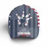 Macorners American Flag Bowling Hat Custom Bowling Cap With Name Bowling Cap For Team Bowlers Gift
