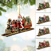 Maxcorners Personalized Santa Express Train Ornament, Custom Holiday Decoration LM2111
