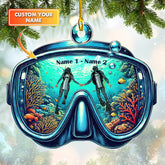 Maxcorners Ornament Custom Name Scuba Diving In Mark, Home Decor Gift For Diver Lovers LM2111