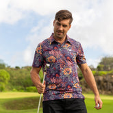 Maxcorners Quirky Plants Men's Golf Polo Shirt, Funny Golf Shirt, Gift For Golfers